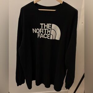 The North Face Logo Long Sleeve Crew Neck T-shirt Cotton Black XXXL